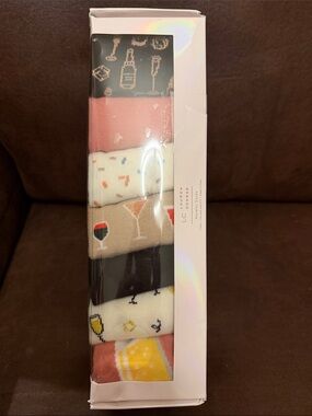 LC Lauren Conrad Cocktail Print ankle Sock set of 7